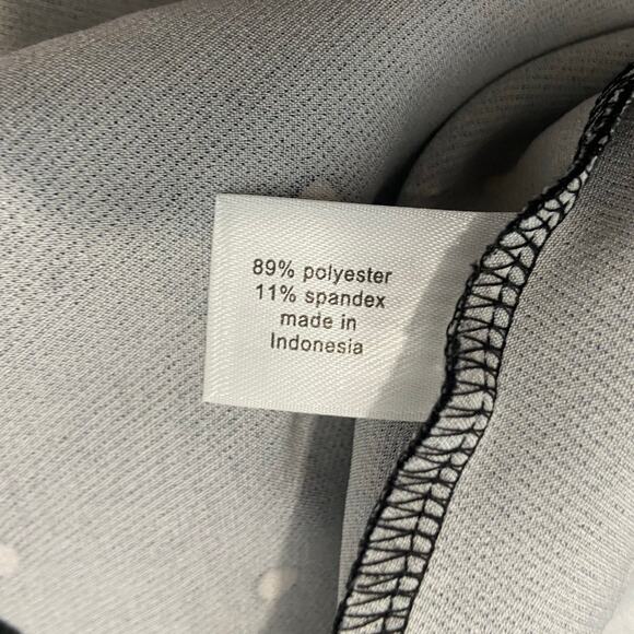 Lane Bryant Belted Top Womens Plus 24 Polka Dot Black Short Sleeves Stretch - Picture 7 of 9